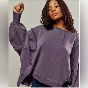 We The Free Camden sweatshirt, XS, purple (fallen fig) retail $78